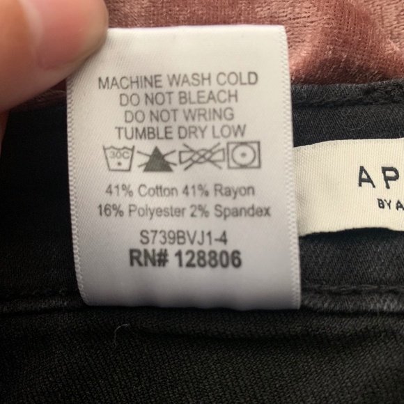 AP Blue by Aphrodite Jeans | Black Lace Up Long Jean Shorts NWOT - Picture 6 of 6